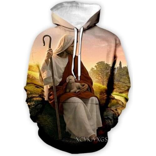 New God Religion Christ Jesus 3D Print Causal Clothing Fashion Men Women Tracksuits Crewneck Hoodies Plus size S-7XL harajuku