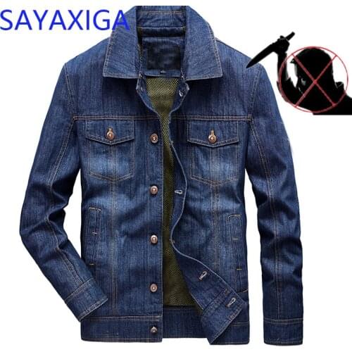 Self Defense Clothing Tactical Anti Cut Knife stab Resistant Denim Jackets coat Anti Stab Proof Cutfree Stabfree police casual Security Jeans outfit fashion stealth defense jacket civil police cutfree casual blouse 5X