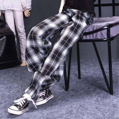 D03-P170 children handmade toy 1/3 1/4 uncle SSDF Doll clothes BJD/SD doll clothes Vintage Plaid pants 1pcs