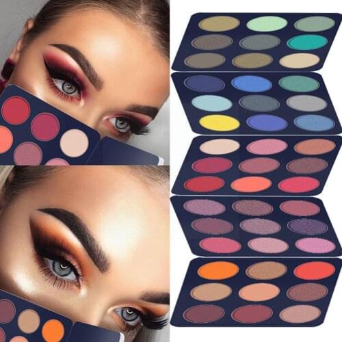 9 Color Matte Eyeshadow Palette Makeup Kit Shimmer Shadow Powder Eye For Girls Waterproof Cosmetic Glitter Lasting L8G2