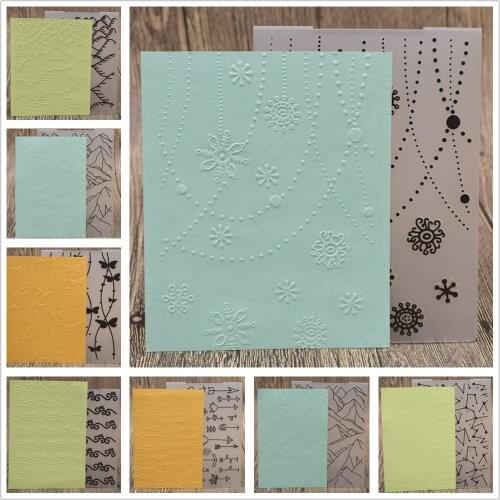 Line Flower Butterfly Vine Plastic Embossing Folder Stencil Template For Scrapbooking Paper Greeting Card Photo Album Decoration