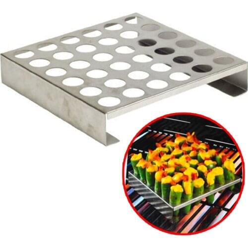 Chili Pepper Grill Rack 36 Holes Stainless Pepper Rack for Roasting Chili or Chicken Legs Wings Roasting on BBQ Smoker