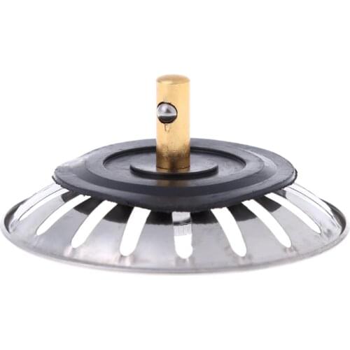 Kitchen Waste Stainless Steel Sink Strainer Plug Drain Filter Stopper Basket Drainer