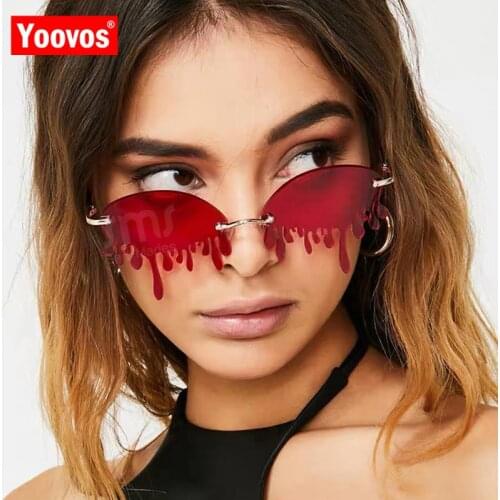 Yoovos Women Sunglasses Irregular Women Sun Glasses Retro Women Sunglasses Brand Designer Glasses Rimless Gafas De Sol De Mujer