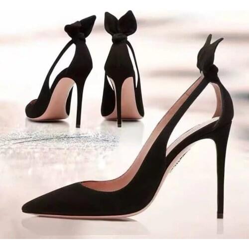 2021 Autumn New Simple Elegant High Heels Stiletto Womens Shoes Pointed Black Etiquette Professional Single Shoes Wedding Shoes