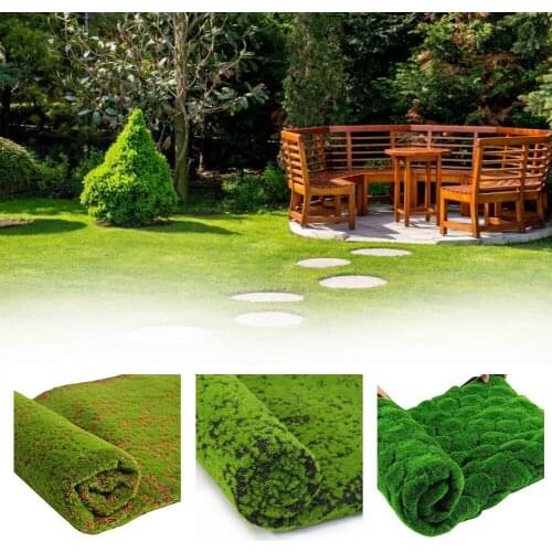 1M*1M Christmas Easter Straw Mat Green Artificial Lawn Carpet Fake Turf Home Garden Moss Home Floor DIY Wedding Decoration Grass