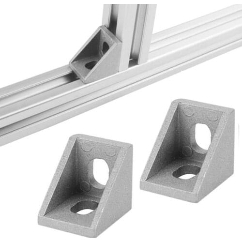 HOTSale 10pc/20pc Aluminum 2020 Corner Bracket Fittings 20x20x17 Corner Angle Bracket for Connector Aluminium Profile CNC Router