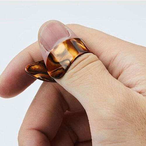 2Pcs Thumb Finger Guitar Pick Celluloid Mediator for Acoustic Electric Guitarra Bass Thickness 1.2mm