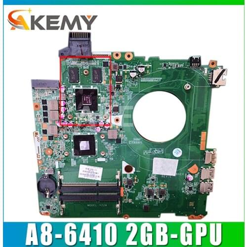 762531-001 762531-501 For HP Pavilion 15-P Series Laptop Motherboard DAY22AMB6E0 REV:E A8-6410 CPU 2GB GPU