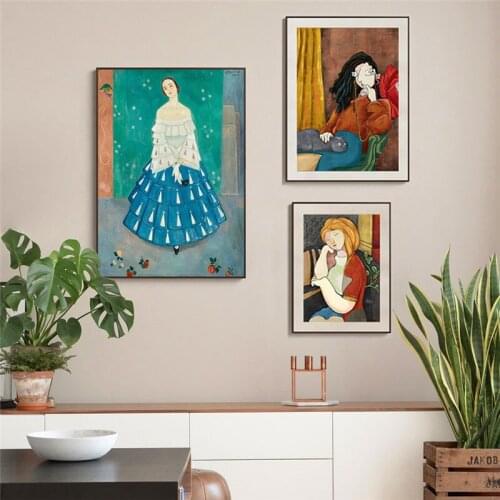 Henri Matisse Abstract Canvas Painting Vintage Woman Wall Art Poster Print Nordic Wall Pictures Cuardos Living Room Home Decor