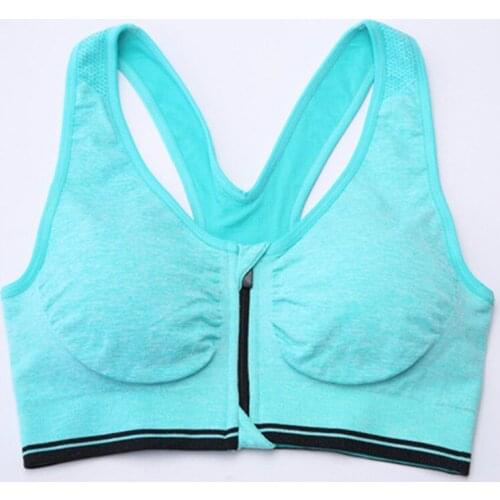 Goddess bras Professional Outdoor Yoga Sports Bra with Front Zipper Push Up Padded Top Bras Running Seamless Fitness bustier