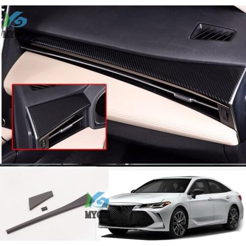 For Toyota avalon 2019 2020 2021 carbon fiber abs car dashboard trims chrome interior accessories styling auto