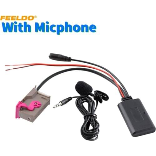 FEELDO Car Audio DVD Navigation Bluetooth Module Input RNS-E Navigation 32Pin AUX Adaptor for Audi A3/A4/A6/TT/R8/A8 #HQ6285