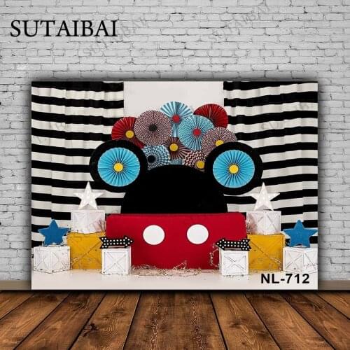 Mouse Baby Shower Birthday Backdrop Little Princess Prince Party Girl Decoration Kids Newborn Customize Background Photocall