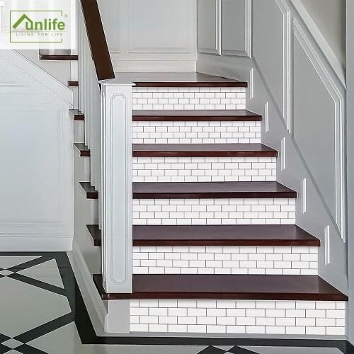 Funlife® Rectangular Brick Anti-Slip Stair Stickers Waterproof Self-adhesive Easy to Clean Bathroom Decor Stairway Floor Sticker