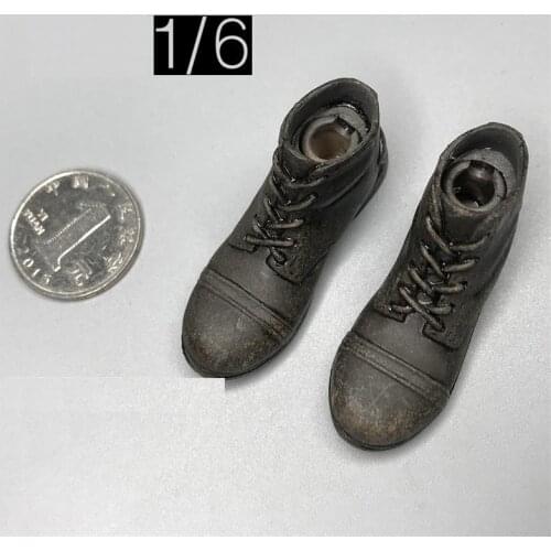 Hot Sales 1/6th 3Atoys The Walking Dead Mor Dick Combat Old Solid Shoes Boots Model For Usual 12inch Doll Action Accessories