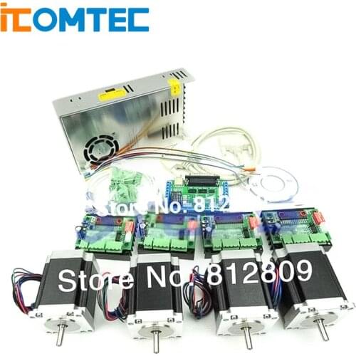 CNC kit 4 axis controller kit, 57 78mm 3A stepper motor + CNC 3 Axis TB6560 Stepper Motor Driver +250W Power supply