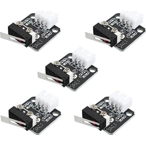 63HA 5Pcs 3D Printer Accessories X/Y/Z Axis End Stop Limit Switch 3Pin N/O N/C Control Easy to Use Micro Switch for CR-10 Series
