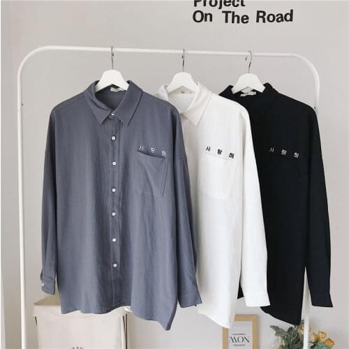 Korean fashion white shirt Autumn mens long sleeve coat mens shirts casual slim fit top Hot Sale