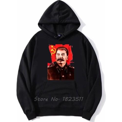 Fashion Hot Sale Joseph Stalin Communist Propaganda Hoodie Men Print Men Spring Autumn Fleece Hoody Hoodies Sweatshirt