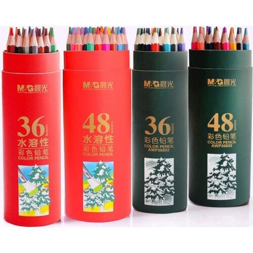 48 Colored Pencils Water-soluble Oil-based Brush Professional Painting Set Hand-painted Beginners And Childrens Art Supplies