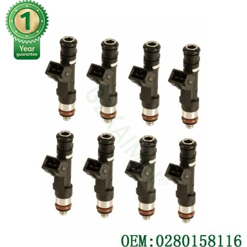 Set Of 8 PCS High Quality OEM 0280158116 Fuel Injector Injectors For 06-08 Porsche Boxter 3.6L