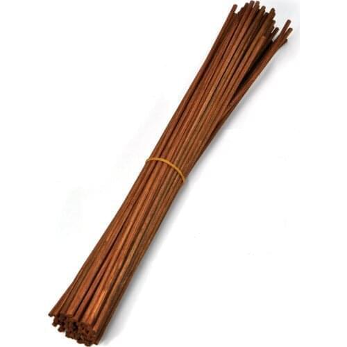 Ougual 50pcs/set 25cm*3mm Natural Rattan Reed Diffuser Replacement Sticks Black Brown