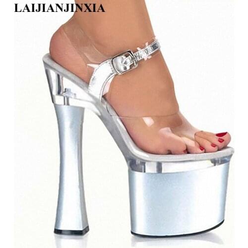 LAIJIANJINXIA 2016 NEW Shoes Women peep toe fashion Sexy Sandals Steel shoes Women Platform High Heels Shoes Pole Dance ShoeS