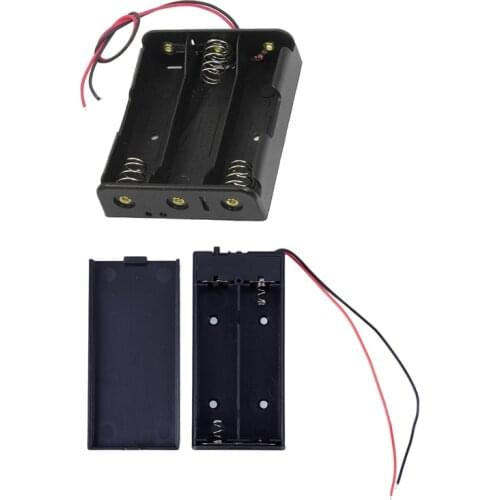 Series 3.7V Flat Tip Battery Holder Case for 3 x 18650 Batteries & 3.7V 2X 18650 Battery Holder Connector Storage Case