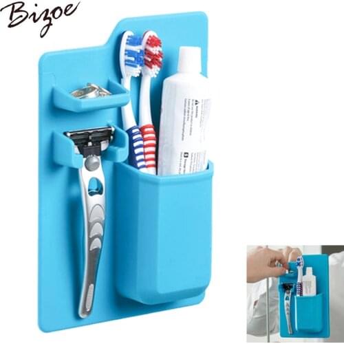 Silicone Toothbrush Holder for Bathroom Mirror Shower