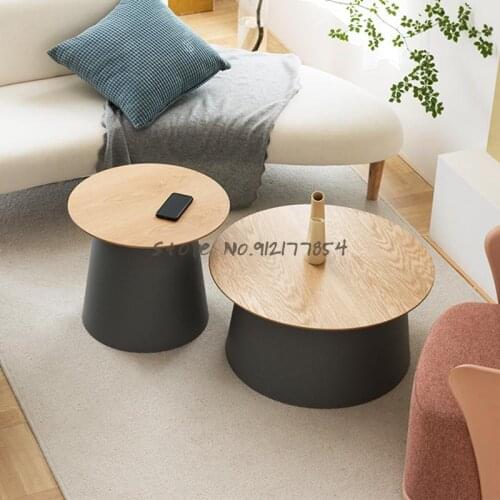 Nordic Simple Solid Wood Coffee Table Living Room Modern Minimalist Size Combination Coffee Table Net Red Creative Sofa Side Tab