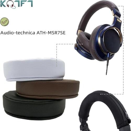 KQTFT Replacement EarPads Headband for Audio-technica ATH MSR7 SE Headset Universal Bumper Earmuff Cover Cushion Cups