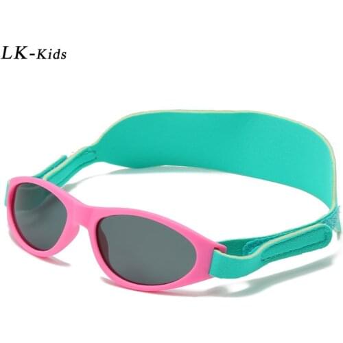 LongKeeper TR90 Kids Polarized Sunglasses With Headband Children Flexible Safety Goggle Boys Girls Brand Glasses Oculos De Sol