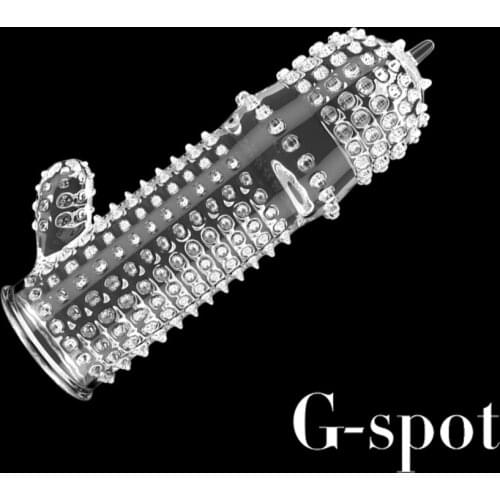 VATINE G-spot Stimulation Cock Sleeve Time Delay Crystal Penis Sleeve Reusable Condom Sex Toys For Men Delayed Ejaculation