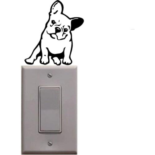 FRENCH BULLDOG Fashion Switch Stickers Vinyl Art Wall Stickers 2SS0107