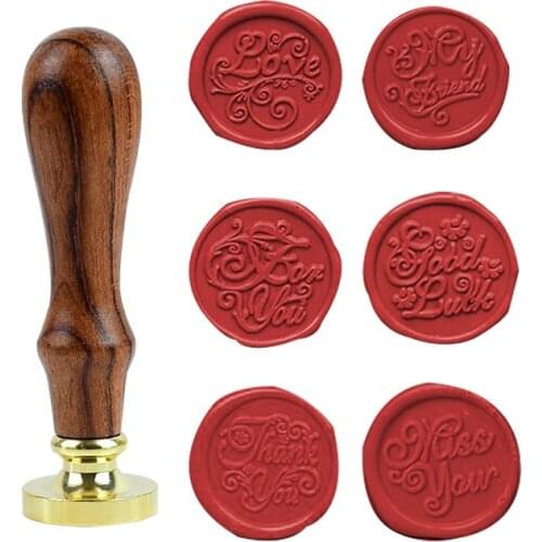 Vintage Wood Stamp Sealing Wax Stamps Scrapbooking Photo Album Envelope For You Pattern Metal Wax Seal Stamps Wedding Invitation