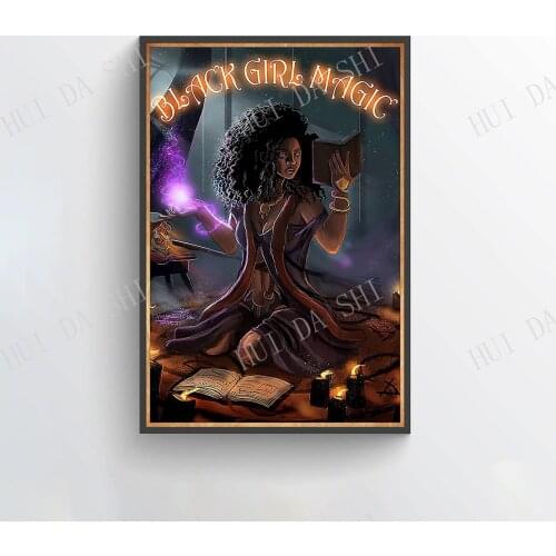Black Girl Magic Poster, Black Queen Wall Art, Magic Witch Art Print, African American Print, Witches Poster, Best Gifts Ever