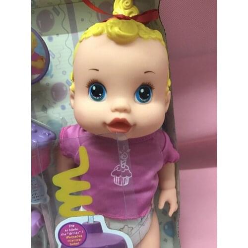 [Funny] Simulation fashion 35cm Can suction water,Drink,Blow the candle,can Pee doll model straw Reborn Baby Dolls toys