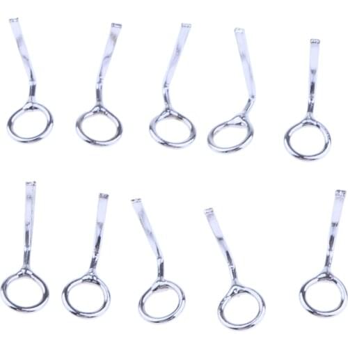10 Pieces Stainless Steel Fishing Rod Guides Ring Tip Eyes Guides Line Rings Fishing Rod Repair Kit Fishing Rod Building Gear