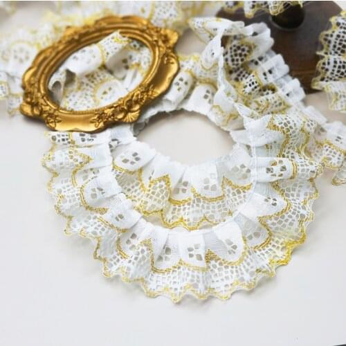 2 Meters/lot 12cm Light Pink Lace Trim Latest African Laces 2021 Wedding Dress Bottle Cake Decoration