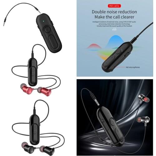 30PCS V18 Collar Clip Headset Bluetooth Stereo Multi-Function Earphone Waterproof HiFi Headset Noise Reduction Portable