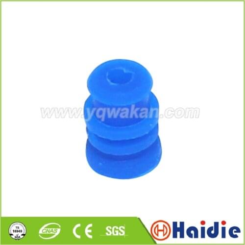 Free shipping 100pcs automotive plug silicone rubber seal HDZ-19 blue wire seals for auto connector