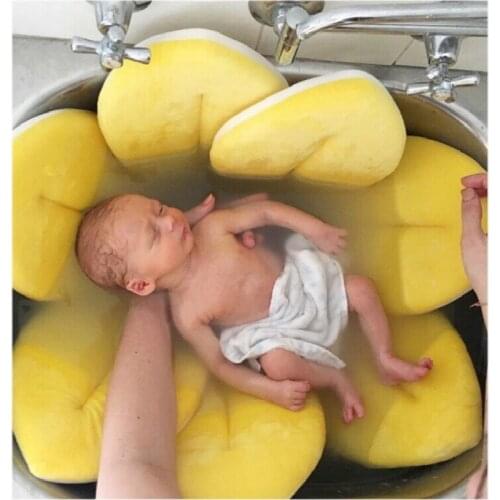 Infant Newborn Safety Security Bath Support Cushion Bathtub Mat NonSlip Baby Shower Bath Tub Flower Pad Bath Newborn Shower Seat