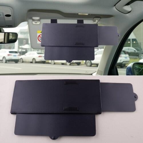 Black Sun Visor Extension Extender Shield Front Side Window Shade Anti Glare for Universal Trucks Cars