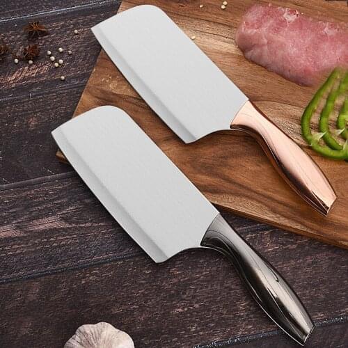 CHUN Stainless Steel Kitchen Knives Chinese Cleaver 3Cr13 Chef Slicing Knife Golden Silver Handle Meat Fruit Cooking Knives