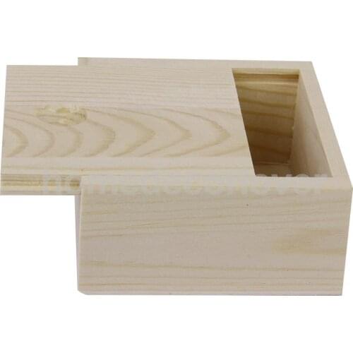 Handmade Wooden Postcard Jewelry Trinket Storage Case Box Holder Organizer
