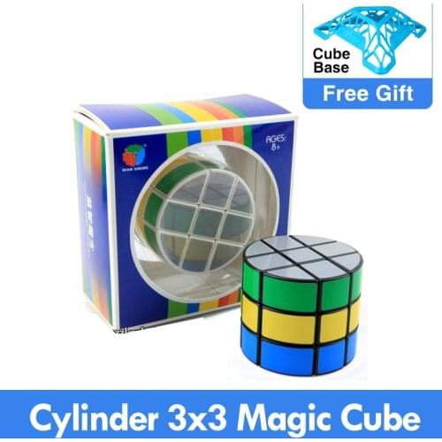 Diansheng Cylinder Round Shape 3 Layer 3x3x3 Column Barrel Magic Cube Puzzle IQ Brain Teaser Toys Speed Puzzle Toys for Kids