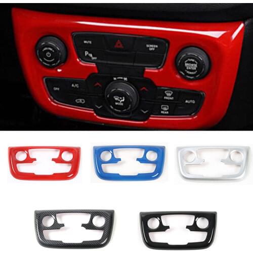For Jeep Compass AT 2017+ Air Condition Button Switch Knob Control Panel Cover Trim Interior Decor Frame Car Styling Accessories