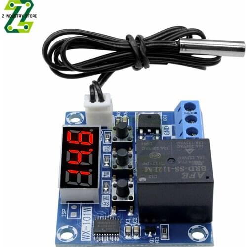 WX-101W Thermostat Temperature Controller Regulator Switch Control Relay NTC Sensor Module DC 12V