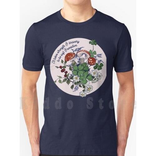 It Takes Strength And Bravery To Be Soft And Sensitive T Shirt Print For Men Cotton New Cool Tee Self Care Feminist Feminism